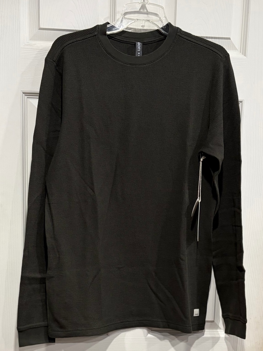 Vuori Men's Medium Waffle Crew Green NWT Thermal Stretch Cotton Blend Cozy Knit